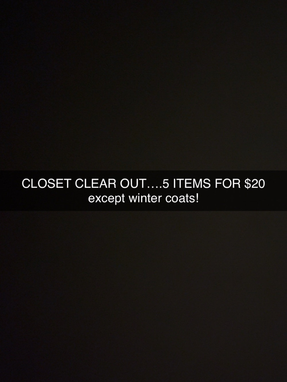 Closet clear out